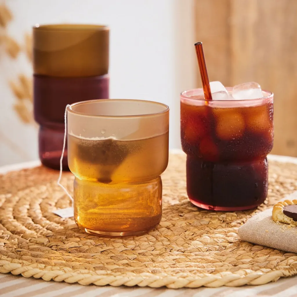 Tasses|Verres À Eau>Luminarc 12 verres 27 cl en verre teinté Moka Delice