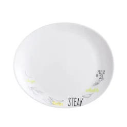 Assiettes Plates>Luminarc Assiette à steak blanche décorée 30 cm Friend's Time