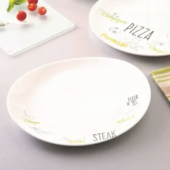 Assiettes Plates>Luminarc Assiette à steak blanche décorée 30 cm Friend's Time