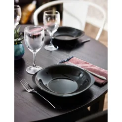 Assiettes Creuses>Luminarc Assiette creuse noire 21 cm Carine