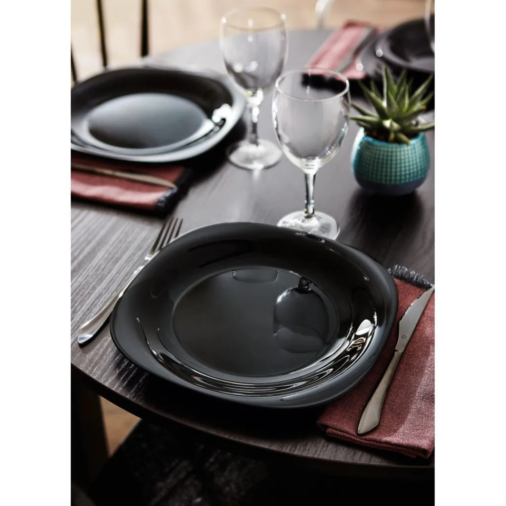 Assiettes Plates>Luminarc Assiette noire 27 cm Carine