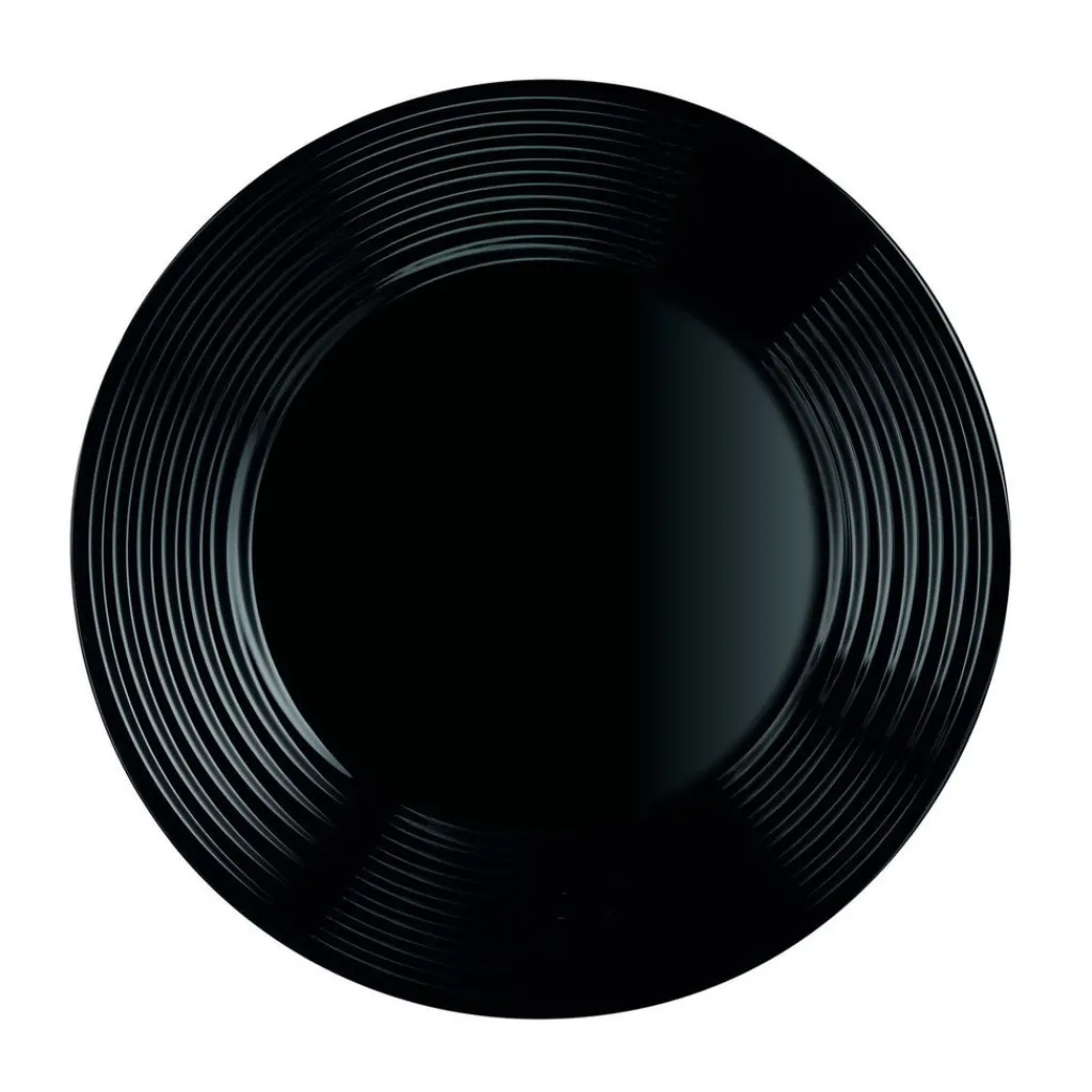 Assiettes Plates>Luminarc Assiette noire 25 cm Harena