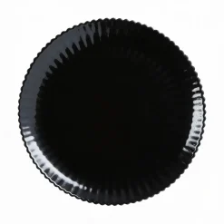 Assiettes Plates>Luminarc Assiette plate noire 25 cm Bloom