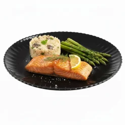 Assiettes Plates>Luminarc Assiette plate noire 25 cm Bloom
