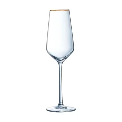 Flûtes À Champagne>Cristal d'Arques Flûte 23 cl Ultime Bord Or