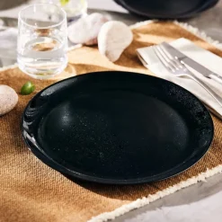 Assiettes Plates>Luminarc Lot de 6 assiettes plates Diana Noire 25cm