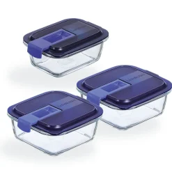 Boîtes De Conservation>Luminarc Lot de 3 boites de conservation rectangulaires Easy Box