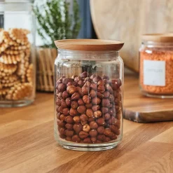 Bocaux & Pots>Luminarc Lot de 2 pots de conservation Pure Jar Wood 1L
