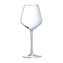 Verres À Vin Rosé|Verres À Vin Blanc>Cristal d'Arques Verre à pied 47 cl Ultime Bord Or