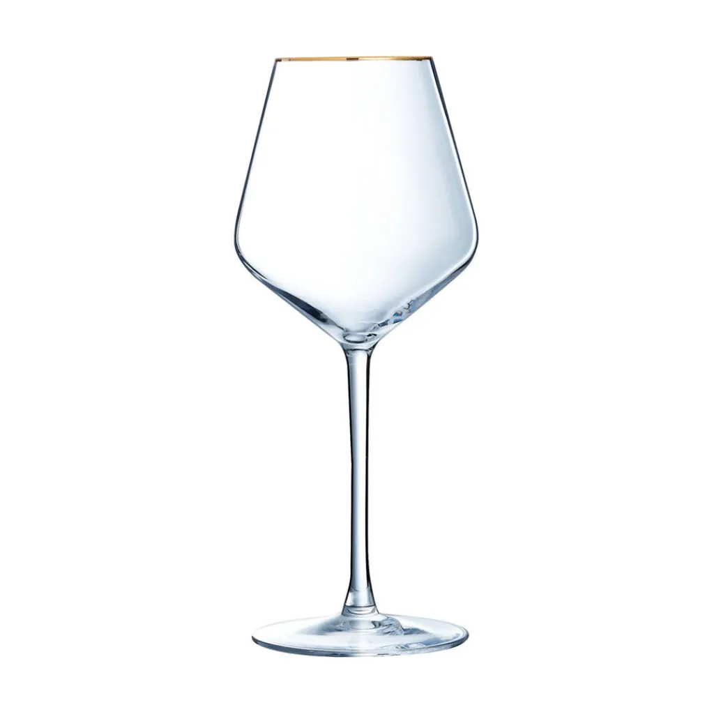 Verres À Vin Rosé|Verres À Vin Blanc>Cristal d'Arques Verre à pied 47 cl Ultime Bord Or