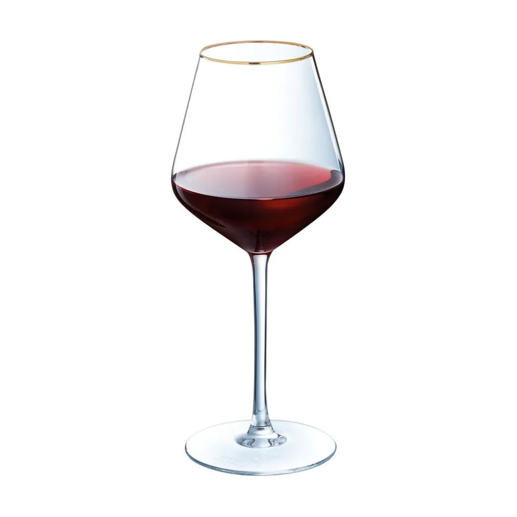Verres À Vin Rosé|Verres À Vin Blanc>Cristal d'Arques Verre à pied 47 cl Ultime Bord Or
