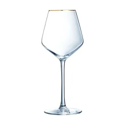 Verres À Vin Rosé|Verres À Vin Blanc>Cristal d'Arques Verre à pied 38 cl Ultime Bord Or
