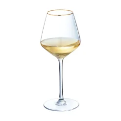 Verres À Vin Rosé|Verres À Vin Blanc>Cristal d'Arques Verre à pied 38 cl Ultime Bord Or